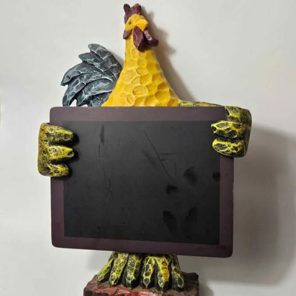 Ganz 12" Tall Country Farm Rooster/Hen/Chicken Kitchen Menu board Chalkboard